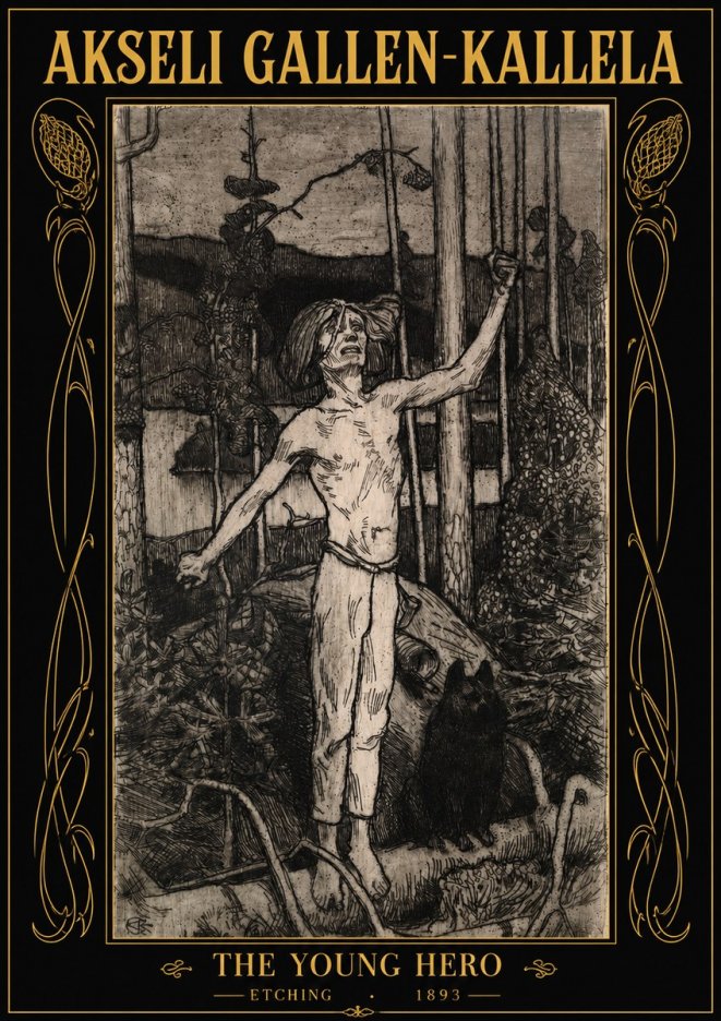 Akseli Gallen-Kallela The Young Hero No2 - Plakat