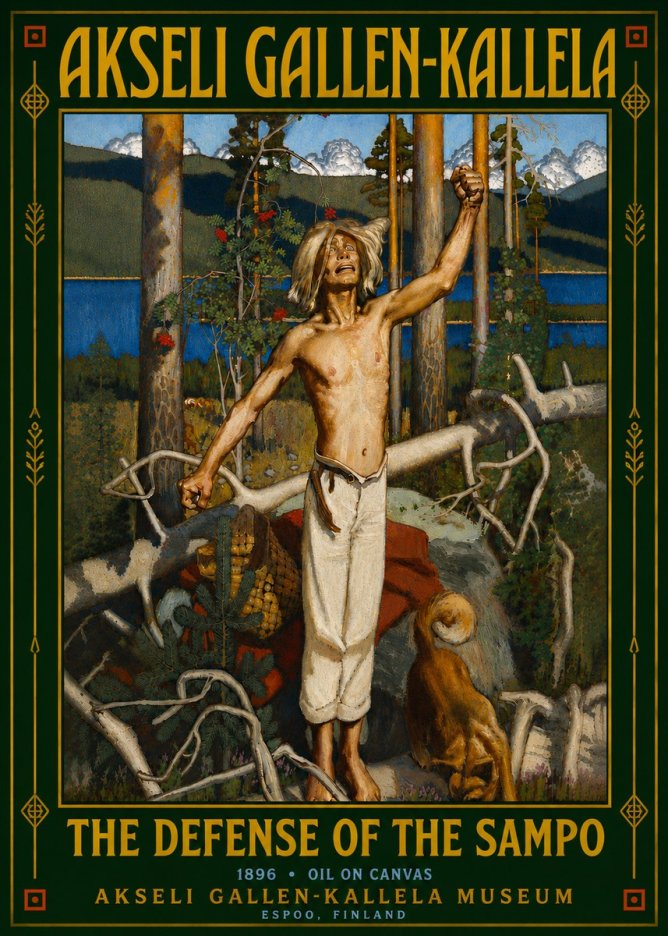 Akseli Gallen-Kallela The Defense of the Sampo No6 - Plakat