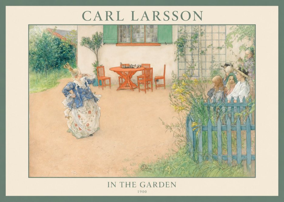 Carl Larsson In the Garden No1 - Plakat