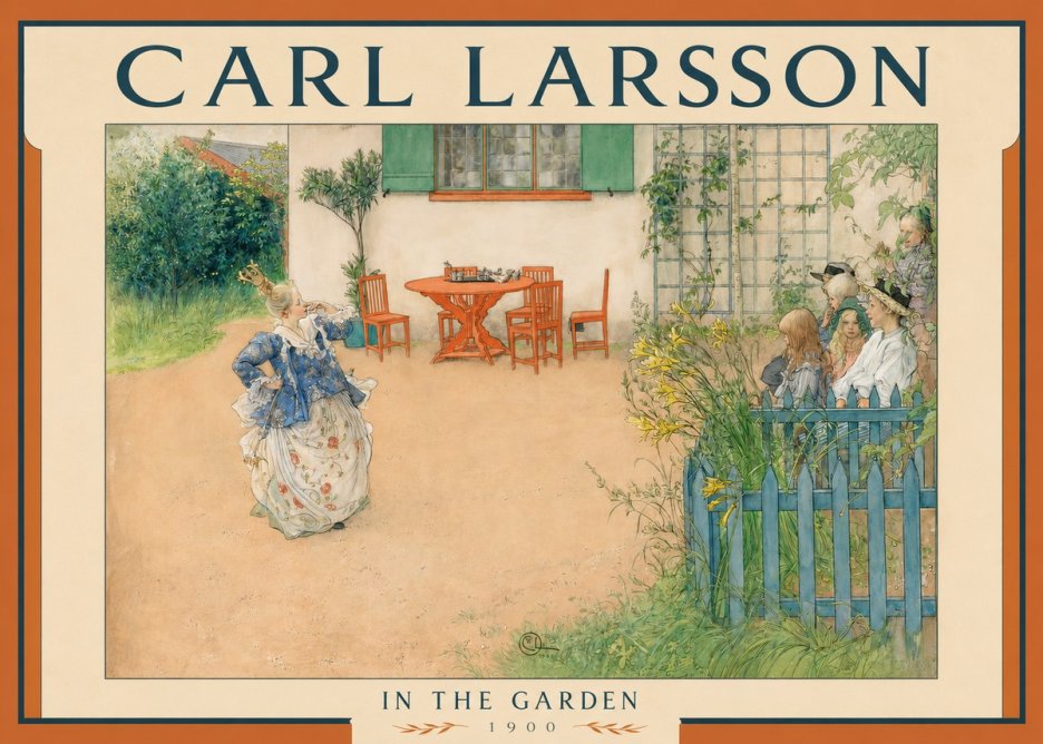 Carl Larsson In the Garden No2 - Plakat