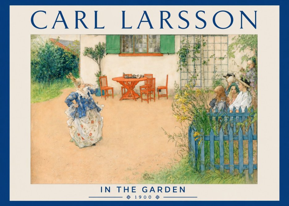 Carl Larsson In the Garden No3 - Plakat