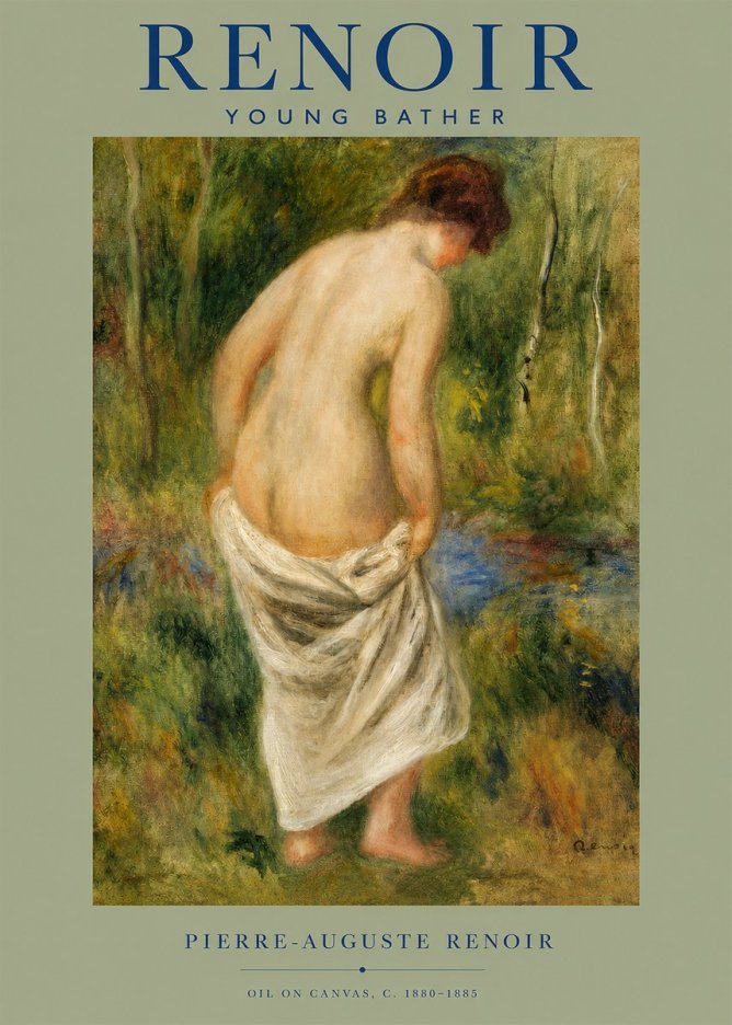 Renoir Young Bather No2 - Plakat