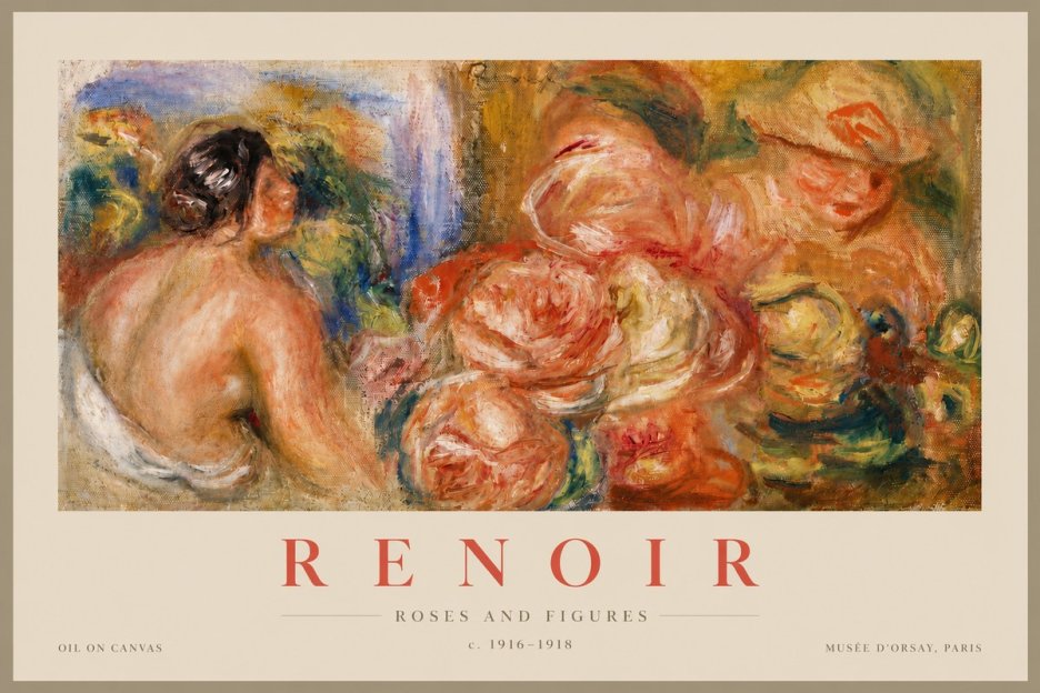 Renoir Roses and Figures No4 - Plakat
