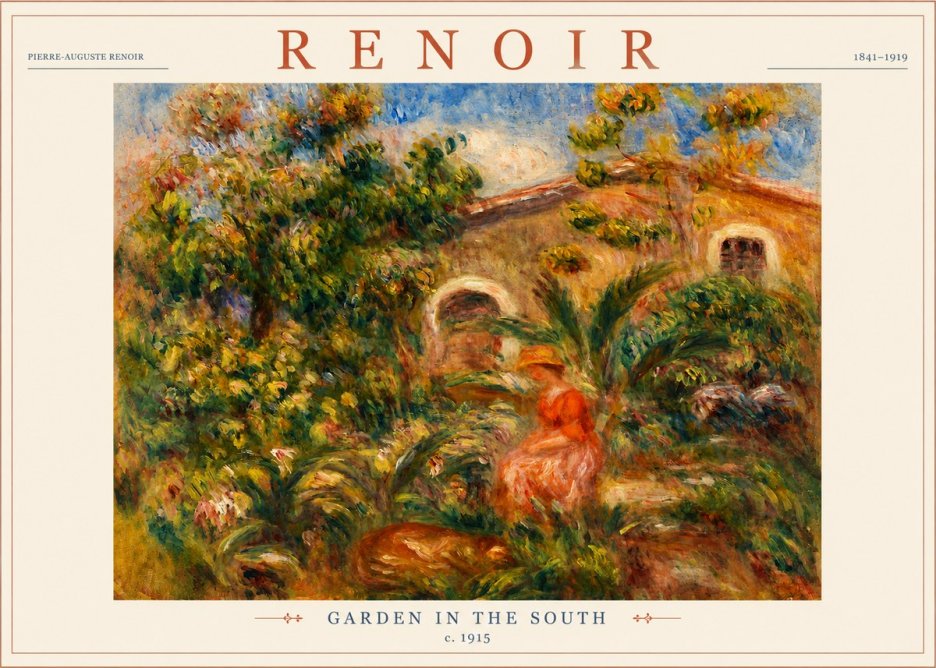 Renoir Garden in the South No3 - Plakat