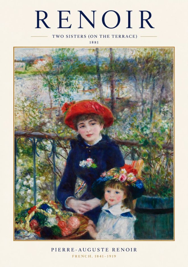 Renoir Two Sisters (on the Terrace) No1 - Plakat