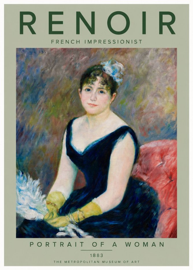 Renoir Portrait of a Woman No6 - Plakat