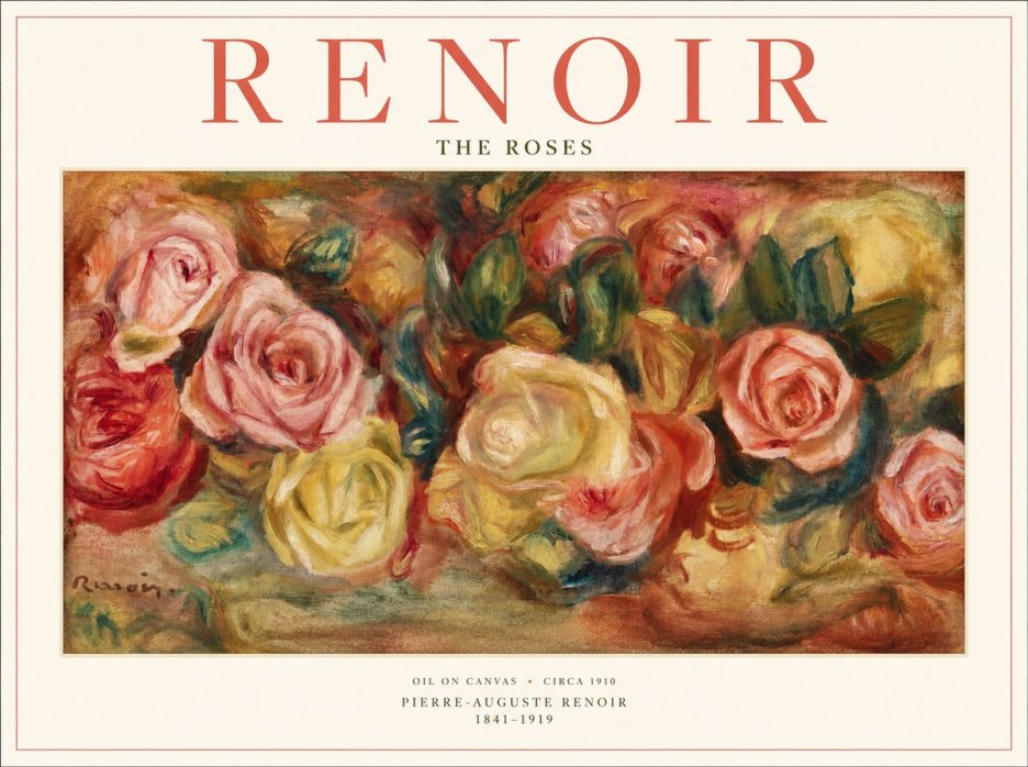 Renoir The Roses No1 - Plakat