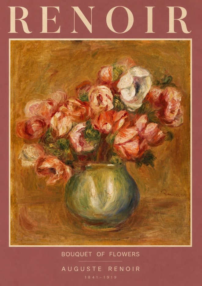 Renoir Bouquet of Flowers I No2 - Plakat