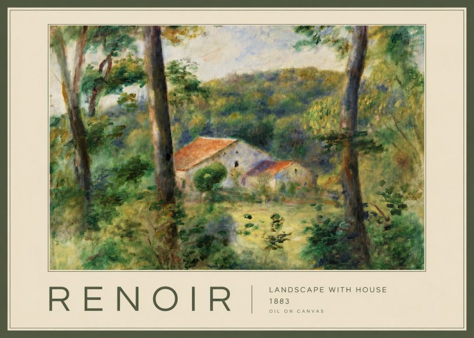 Renoir Landscape with House II No3 - Plakat