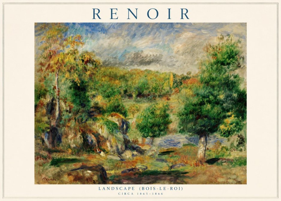 Renoir Landscape (Bois-le-roi) No1 - Plakat