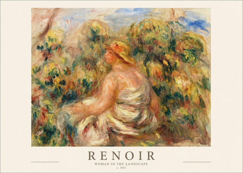 Renoir Woman in a Garden (Study) No2 - Plakat
