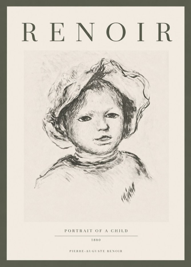 Renoir Portrait of a Child II No3 - Plakat