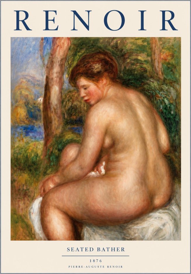 Renoir Seated Bather No3 - Plakat