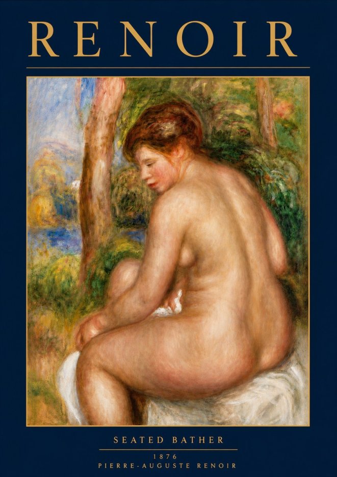 Renoir Seated Bather No5 - Plakat