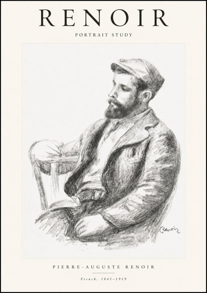 Renoir Portrait Study II No1 - Plakat