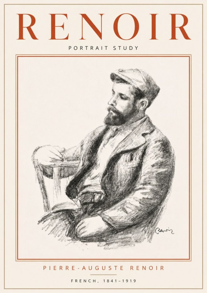 Renoir Portrait Study II No4 - Plakat