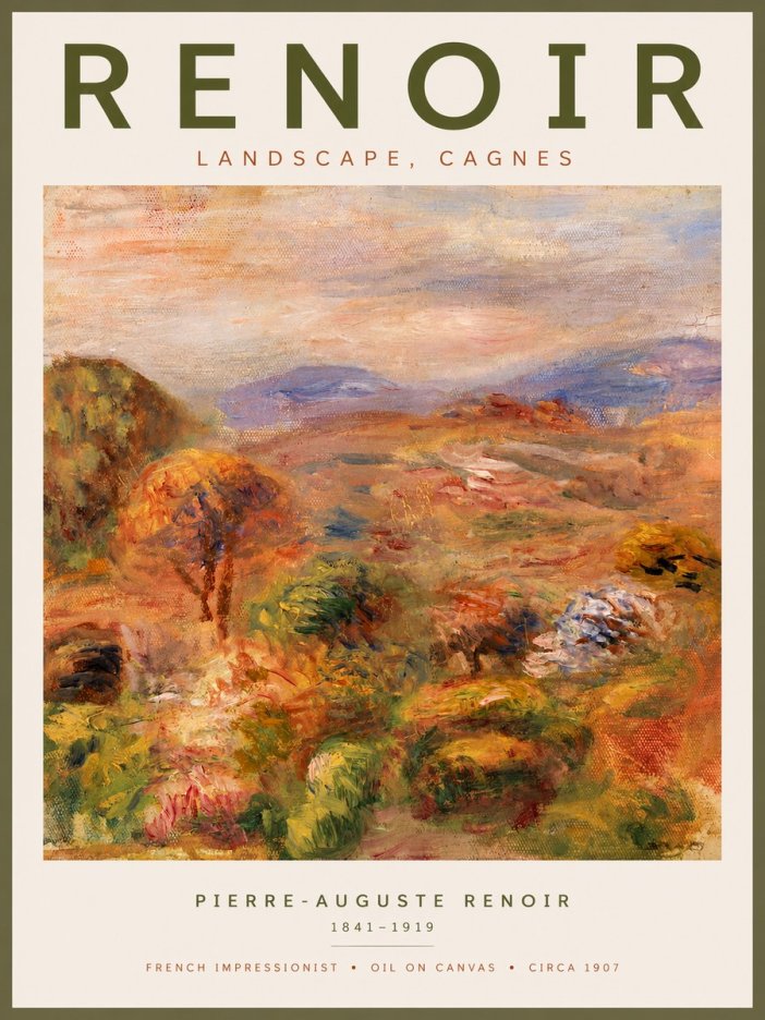 Renoir Landscape, Cagnes No6 - Plakat