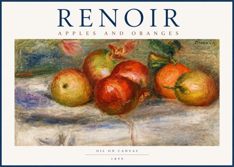 Renoir Apples and Oranges No3 - Plakat