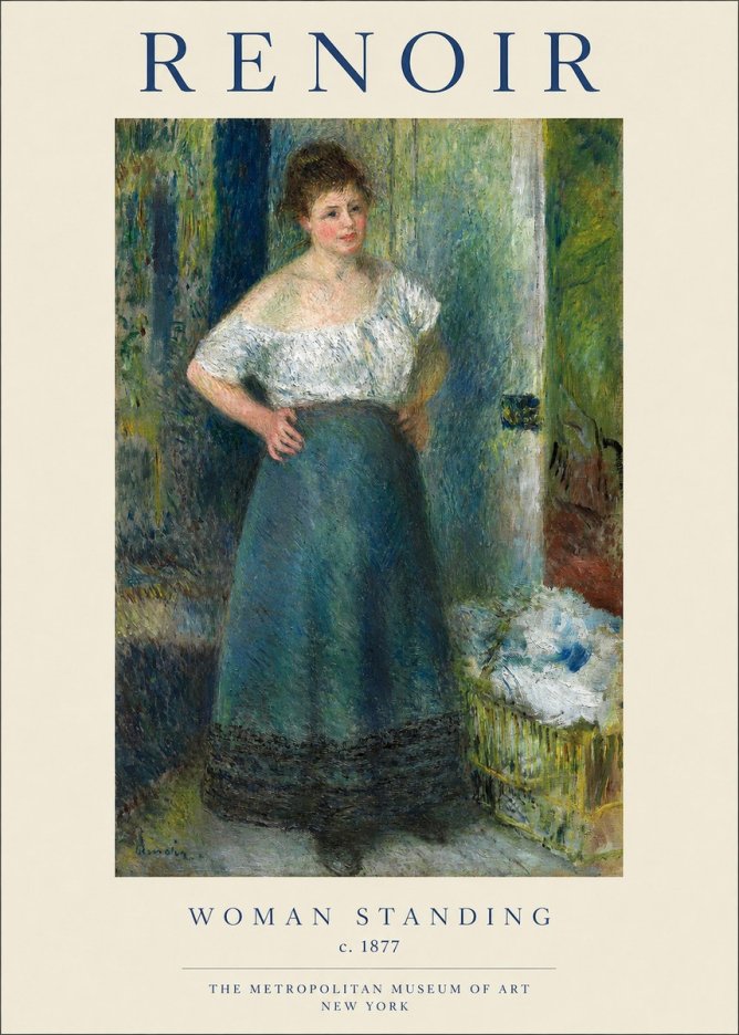 Renoir Woman Standing No1 - Plakat