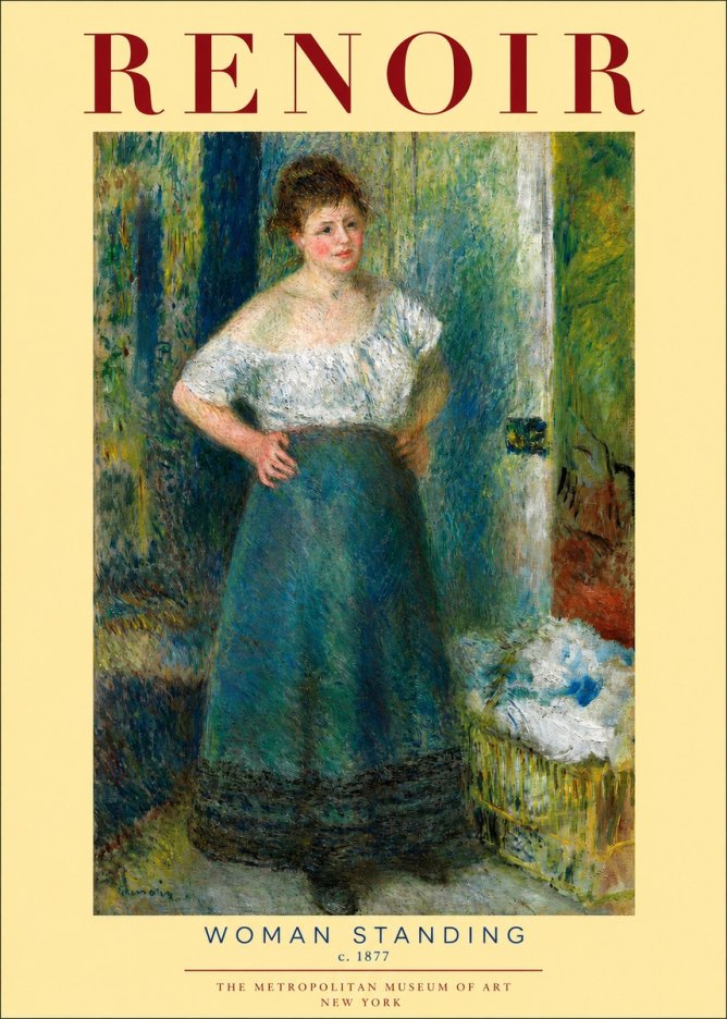 Renoir Woman Standing No2 - Plakat