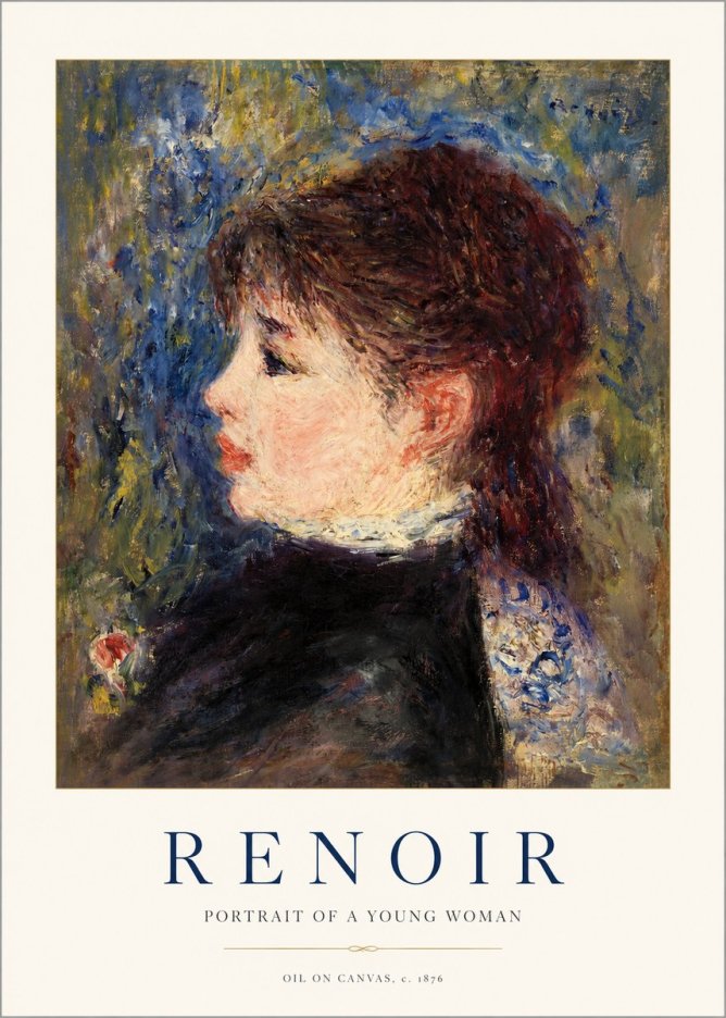 Renoir Portrait of a Young Woman II No1 - Plakat