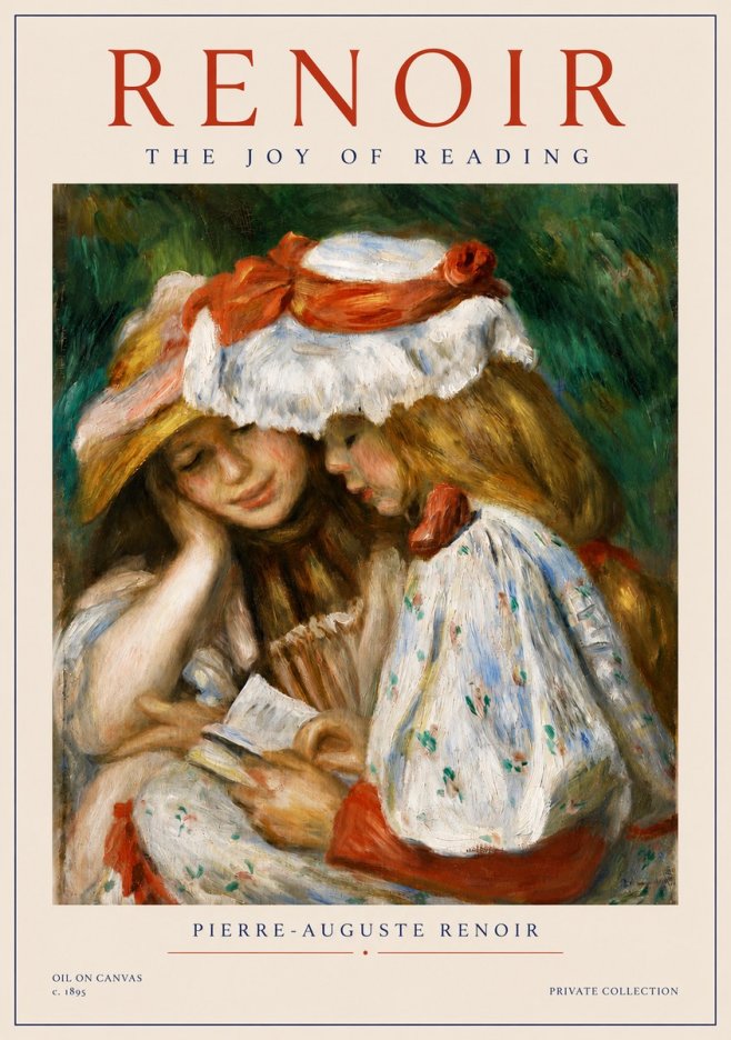 Renoir The Joy of Reading No4 - Plakat