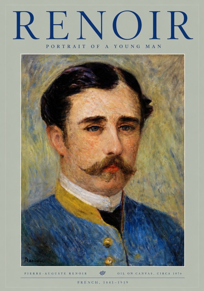 Renoir Portrait of a Young Officer No3 - Plakat