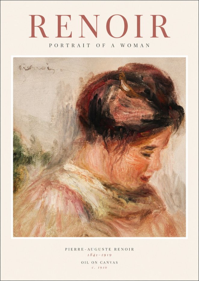Renoir Portrait of a Woman II No1 - Plakat