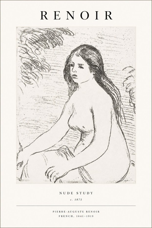 Renoir Nude Study No1 - Plakat