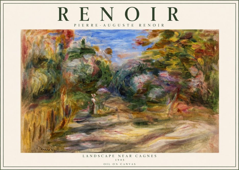 Renoir Landscape Near Cagnes III No2 - Plakat