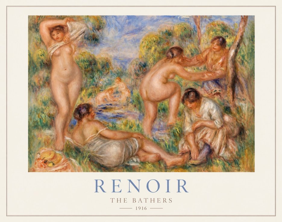 Renoir The Bathers III No1 - Plakat