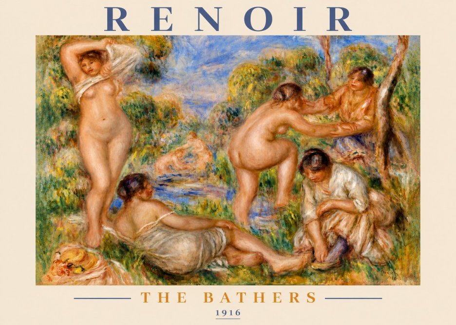 Renoir The Bathers III No3 - Plakat