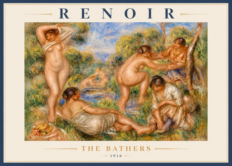 Renoir The Bathers No6 - Plakat