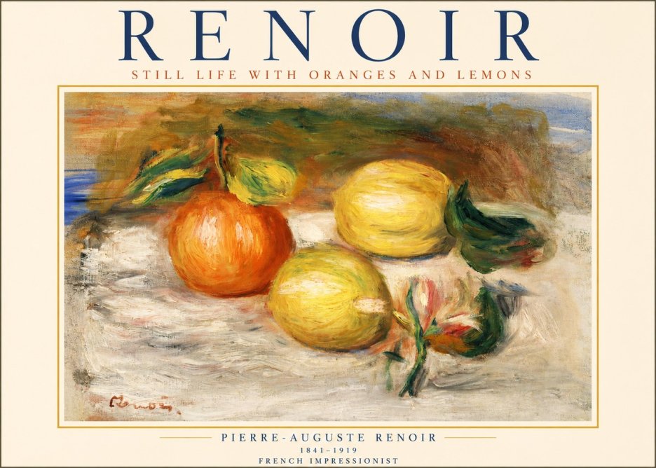 Renoir Still Life with Fruit II No2 - Plakat