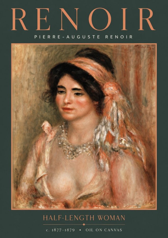 Renoir Half-length Woman No2 - Plakat