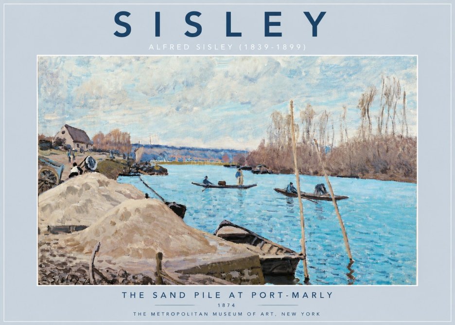 Sisley The Sand Pile at Port-marly No4 - Plakat