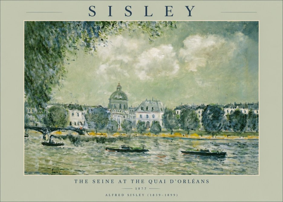 Sisley The Seine at the Quai D'orléans No2 - Plakat