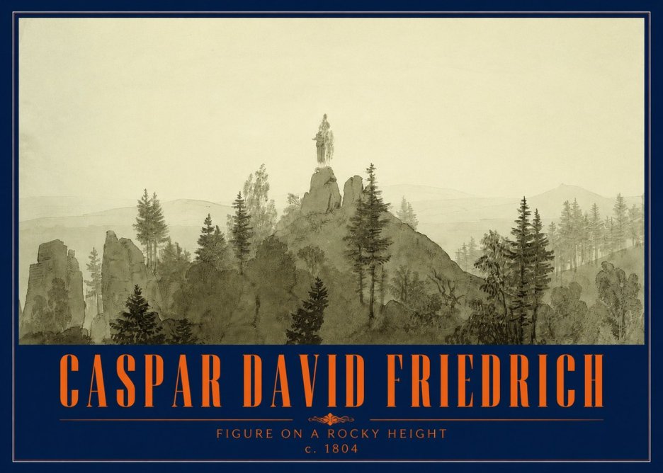 Caspar David Friedrich Figure on a Rocky Height No2 - Plakat