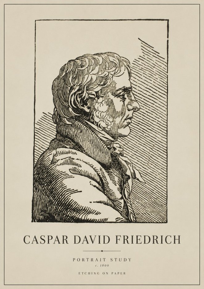 Caspar David Friedrich Portrait Study No1 - Plakat