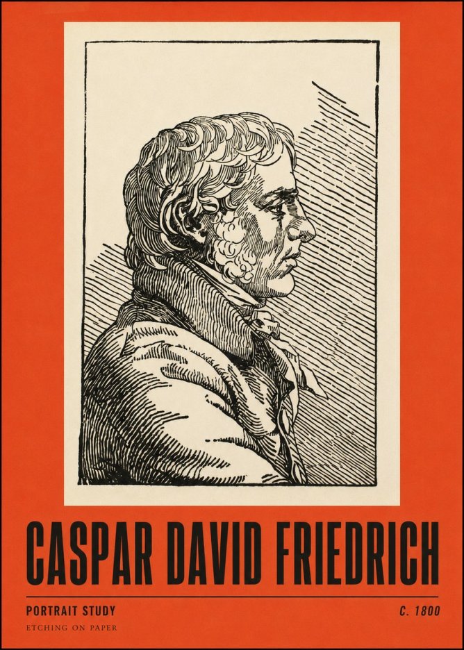 Caspar David Friedrich Portrait Study No2 - Plakat