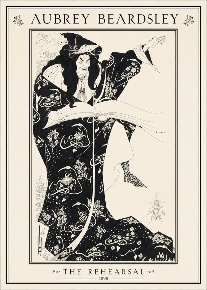 Aubrey Beardsley The Rehearsal No1 - Plakat
