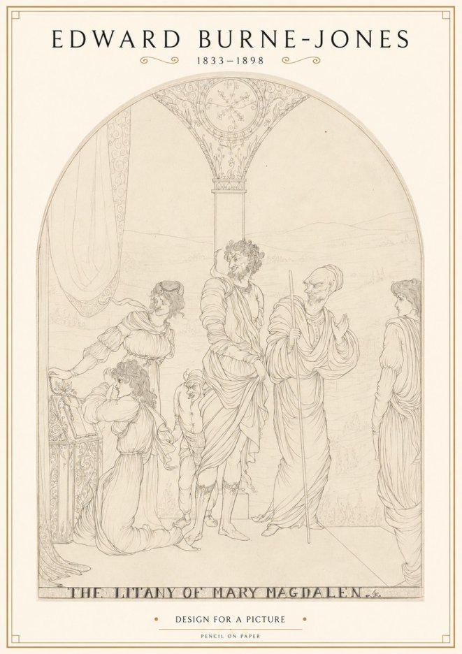 Edward Burne-Jones The Litany of Mary Magdalen No1 - Plakat