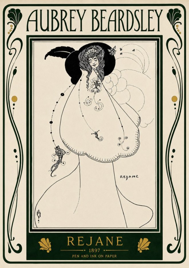 Aubrey Beardsley Rejane I No4 - Plakat