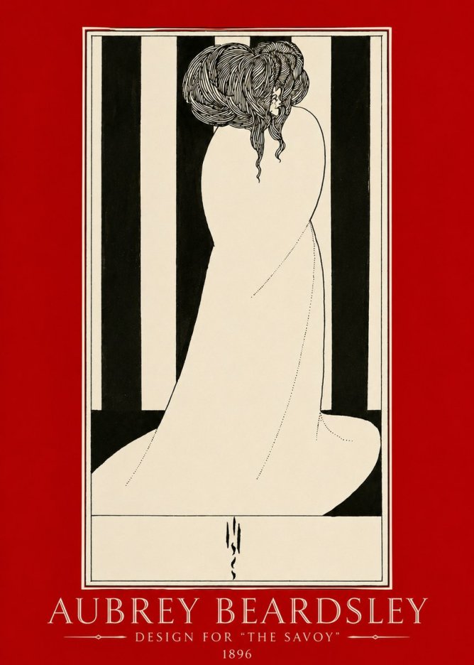 Aubrey Beardsley One of Six Designs for 'the Savoy' No2 - Plakat