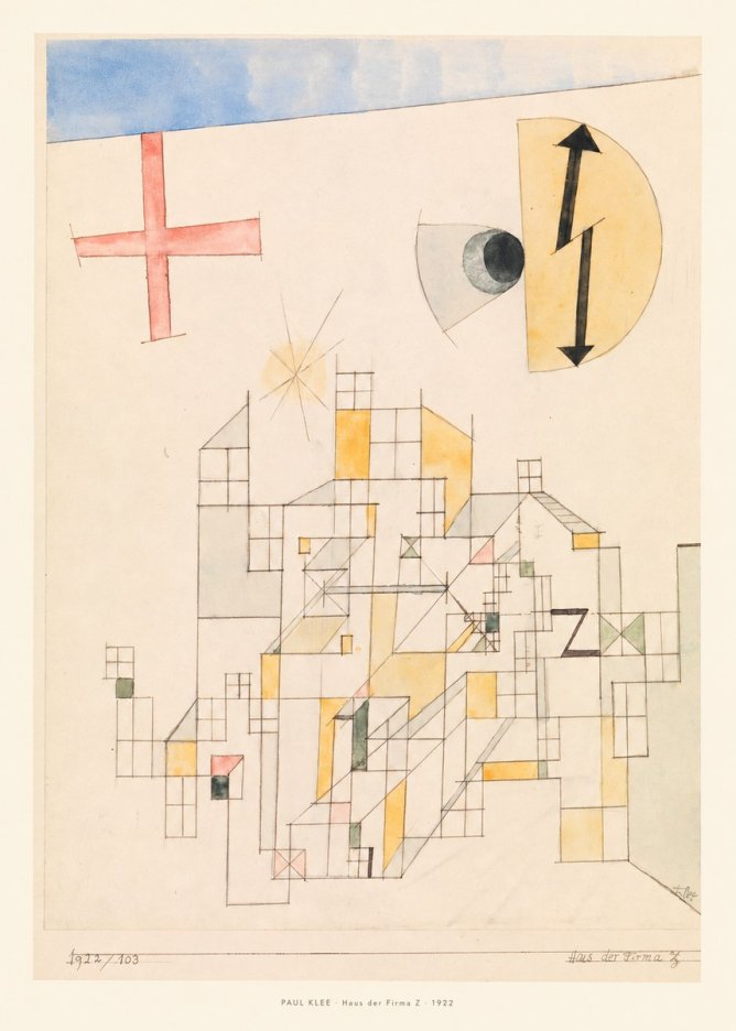 Paul Klee Haus Der Firma Z No6 - Plakat