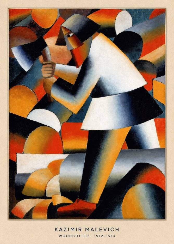 Kazimir Malevich Woodcutter No6 - Plakat