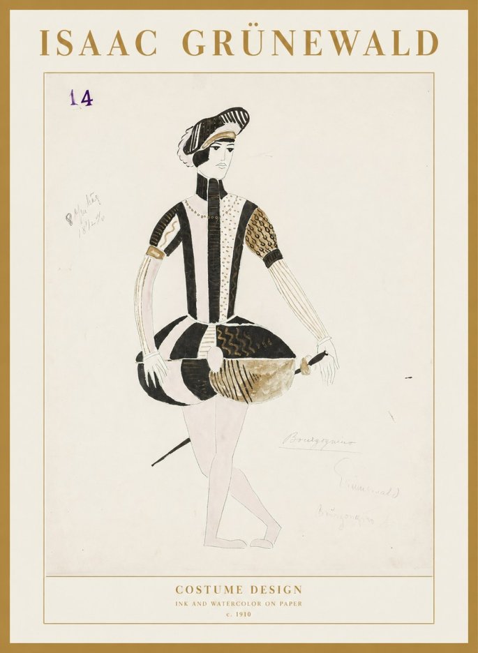 Isaac Grünewald Costume Design IX No1 - Plakat