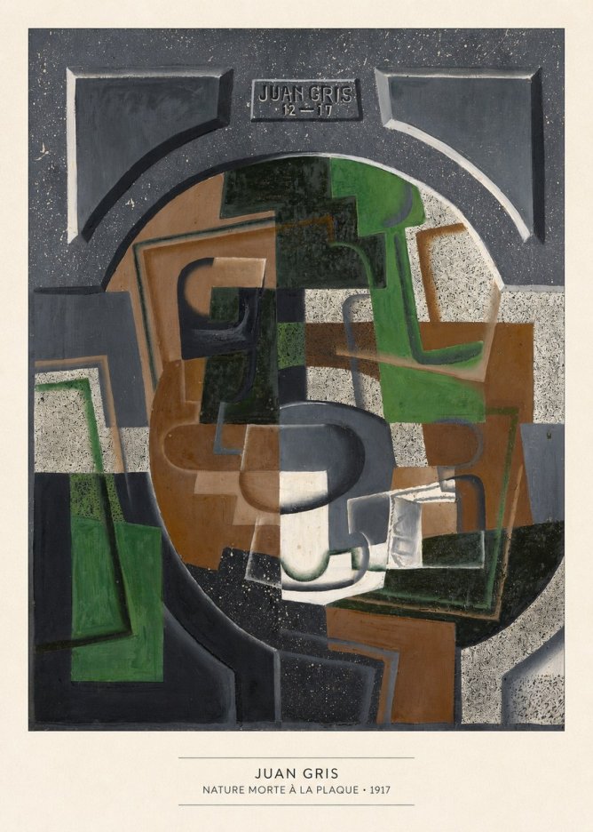 Juan Gris Nature Morte À La Plaque No6 - Plakat