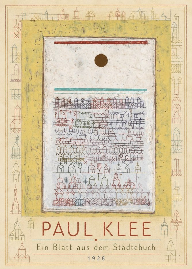 Paul Klee Ein Blatt Aus Dem Städtebuch No1 - Plakat