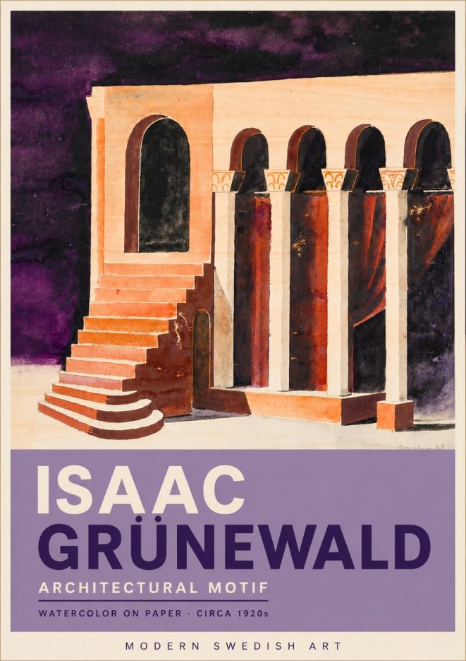 Isaac Grünewald Architectural Motif I No6 - Plakat